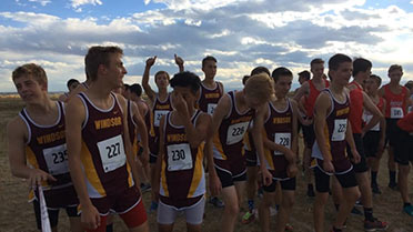 Carter Campbell at Start Line of Conference Meet